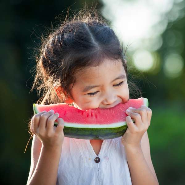 Child Eating Watermelon