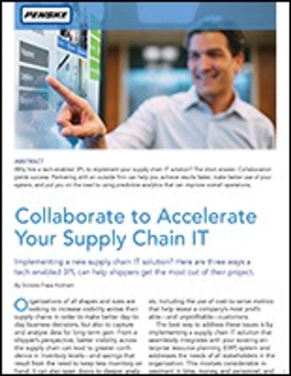 Collaborate to Accelerate Your Supply Chain IT Article Cover Page