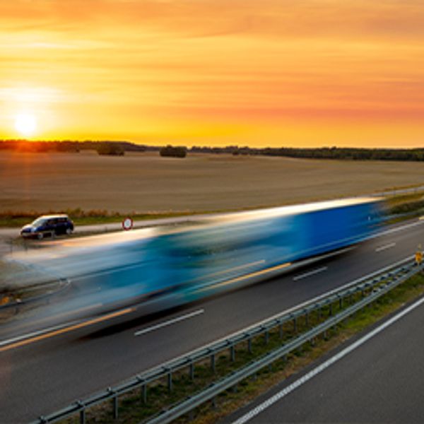 Evening Traffic of Cars on the Highway