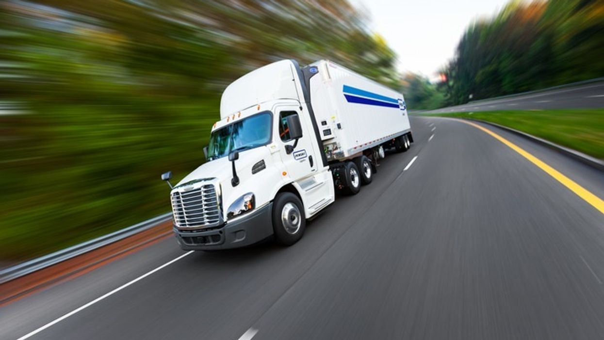 penske logistics truck on highway