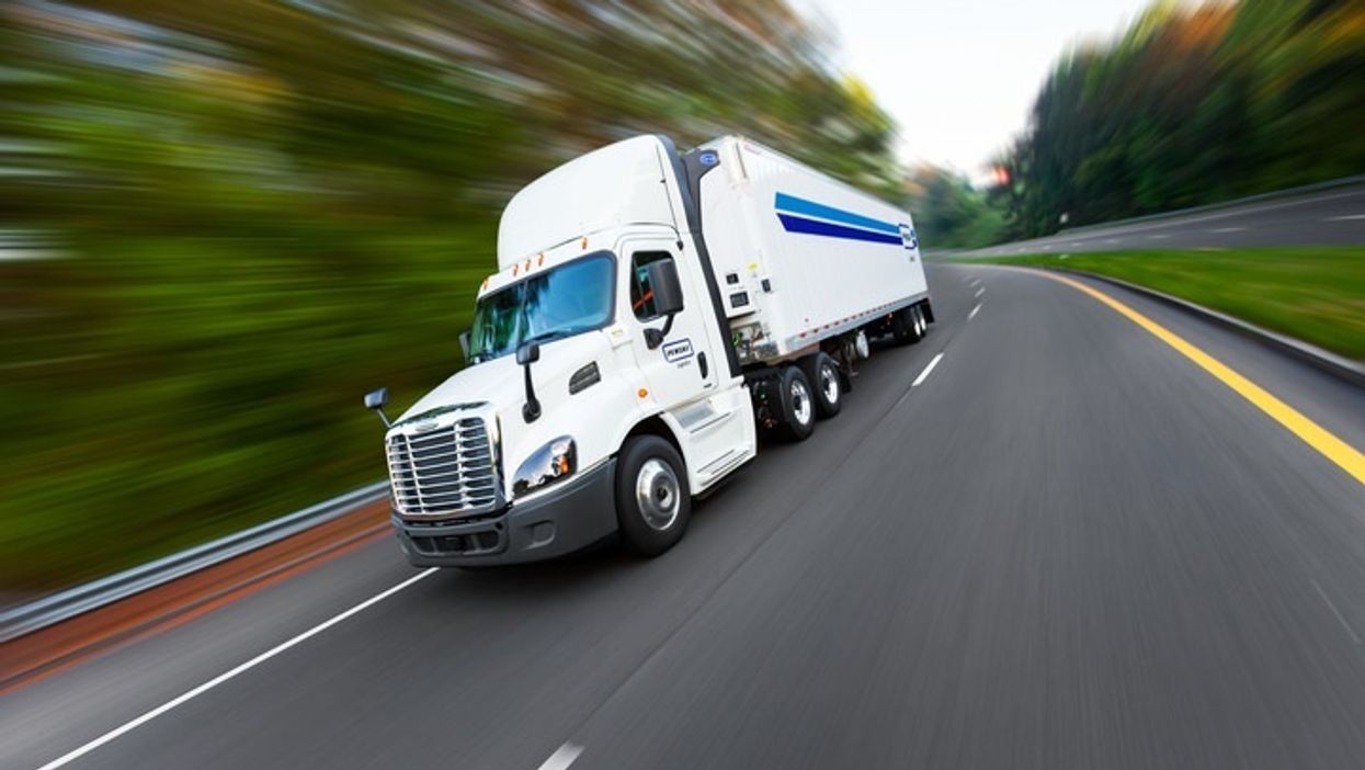 penske logistics truck on the highway