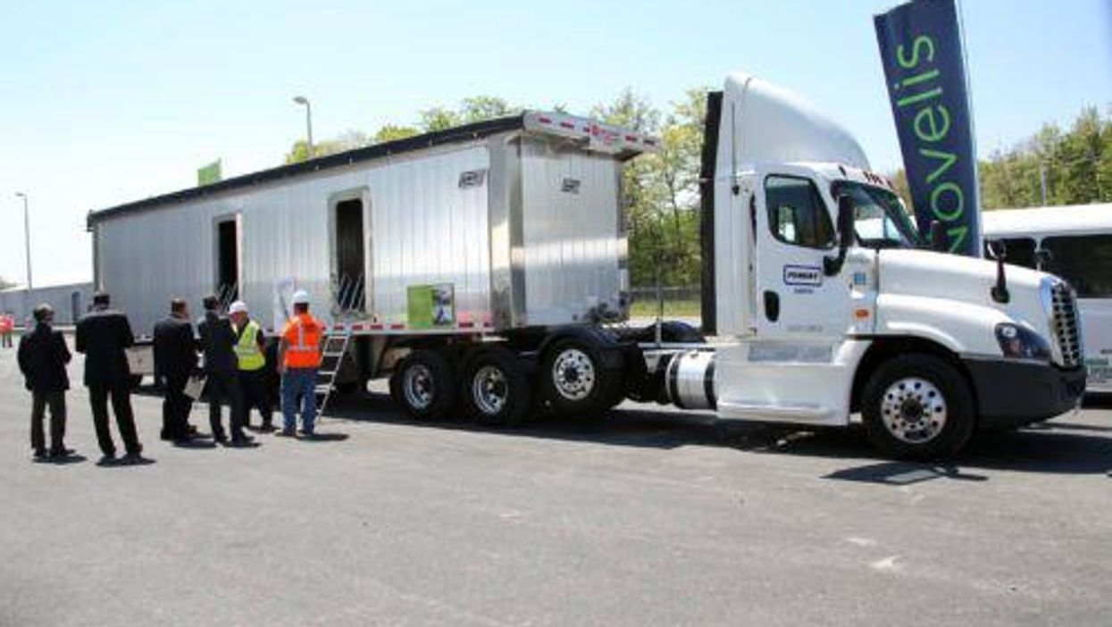 Penske Logistics truck at Oswego, New York facility