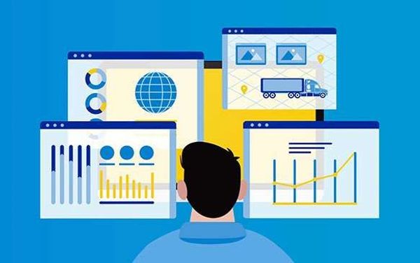 User looking at browser screens