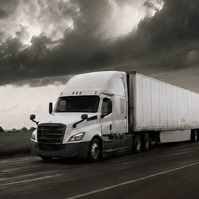 Truck on highway