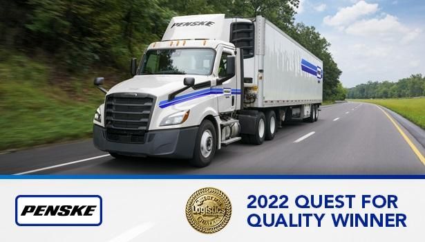 Penske Logistics has been recognized as a Quest for Quality Award recipient by Logistics Management magazine.