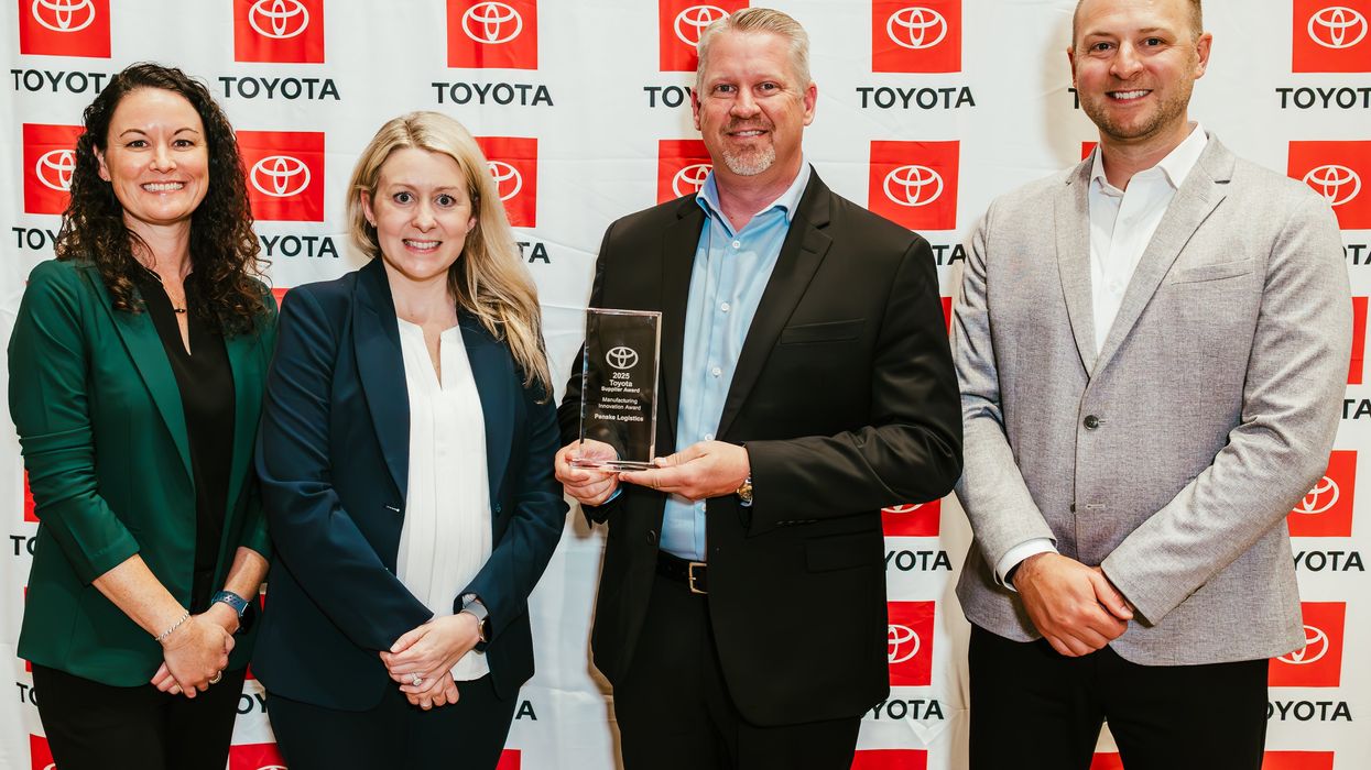 Penske Logistics is the recipient of a 2025 Manufacturing Innovation Award from Toyota North America. The award was handed out at Toyota’s supplier conference, in recognition of Penske’s dedicated contract carriage solutions.
