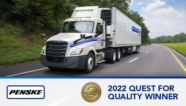 Penske Logistics Truck - 2022 Quest for Quality Winner award