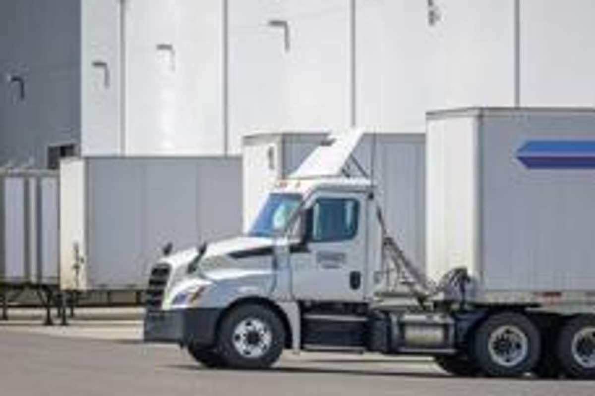 Penske truck at loading bay.