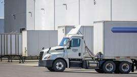Penske truck at loading bay.