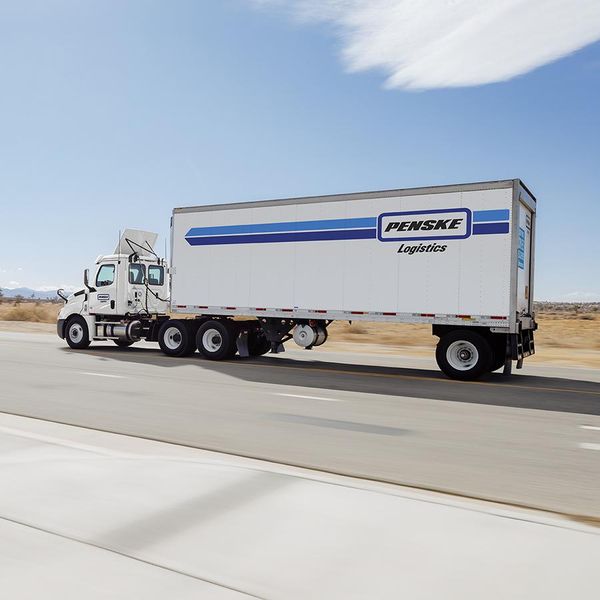 Penske Truck Driving on Highway