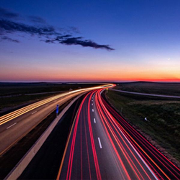 Turnpike at dusk